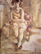 Jules Pascin Have red hair Lass France oil painting artist